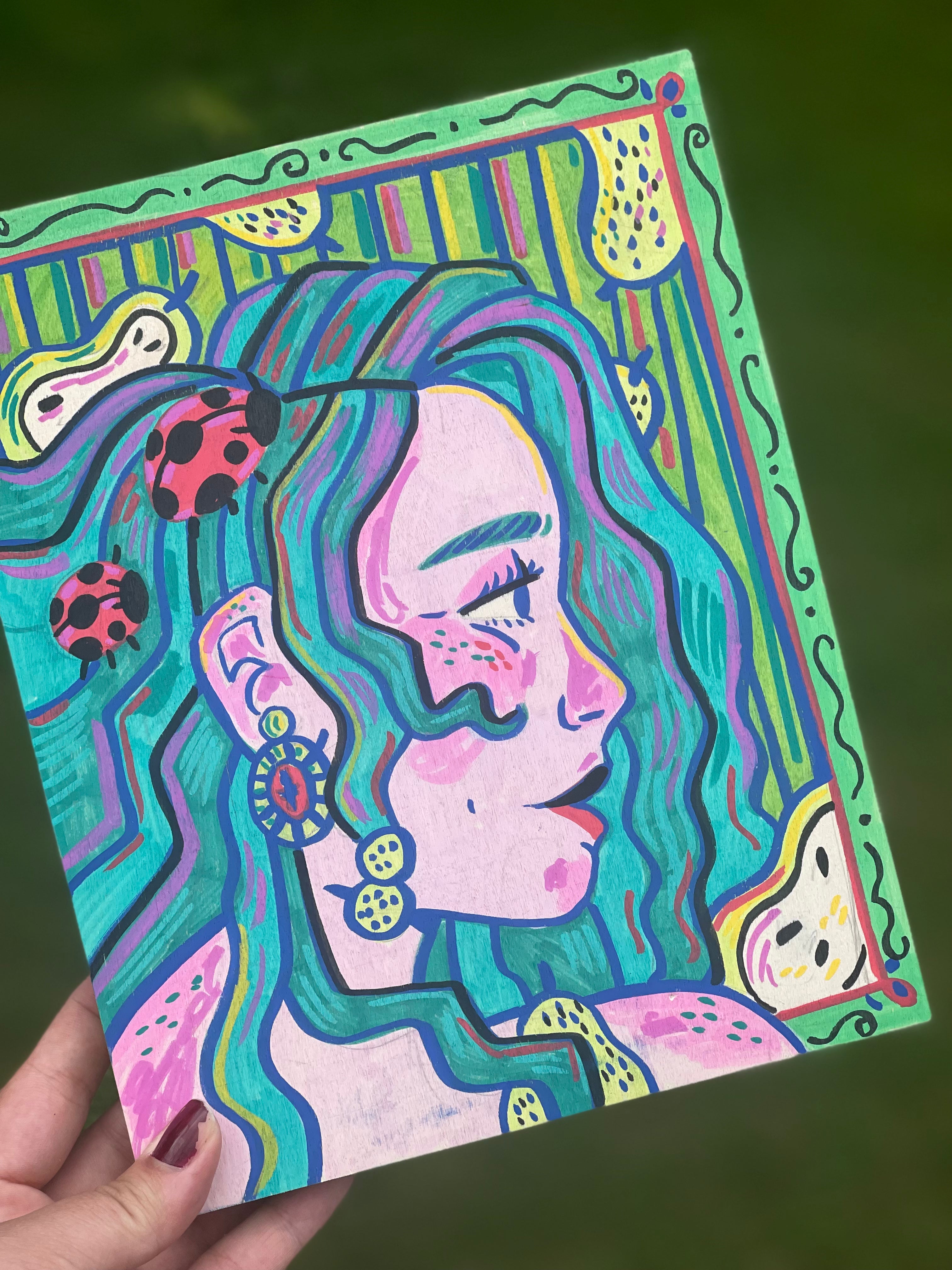 Lady Coccinelle Original Painting