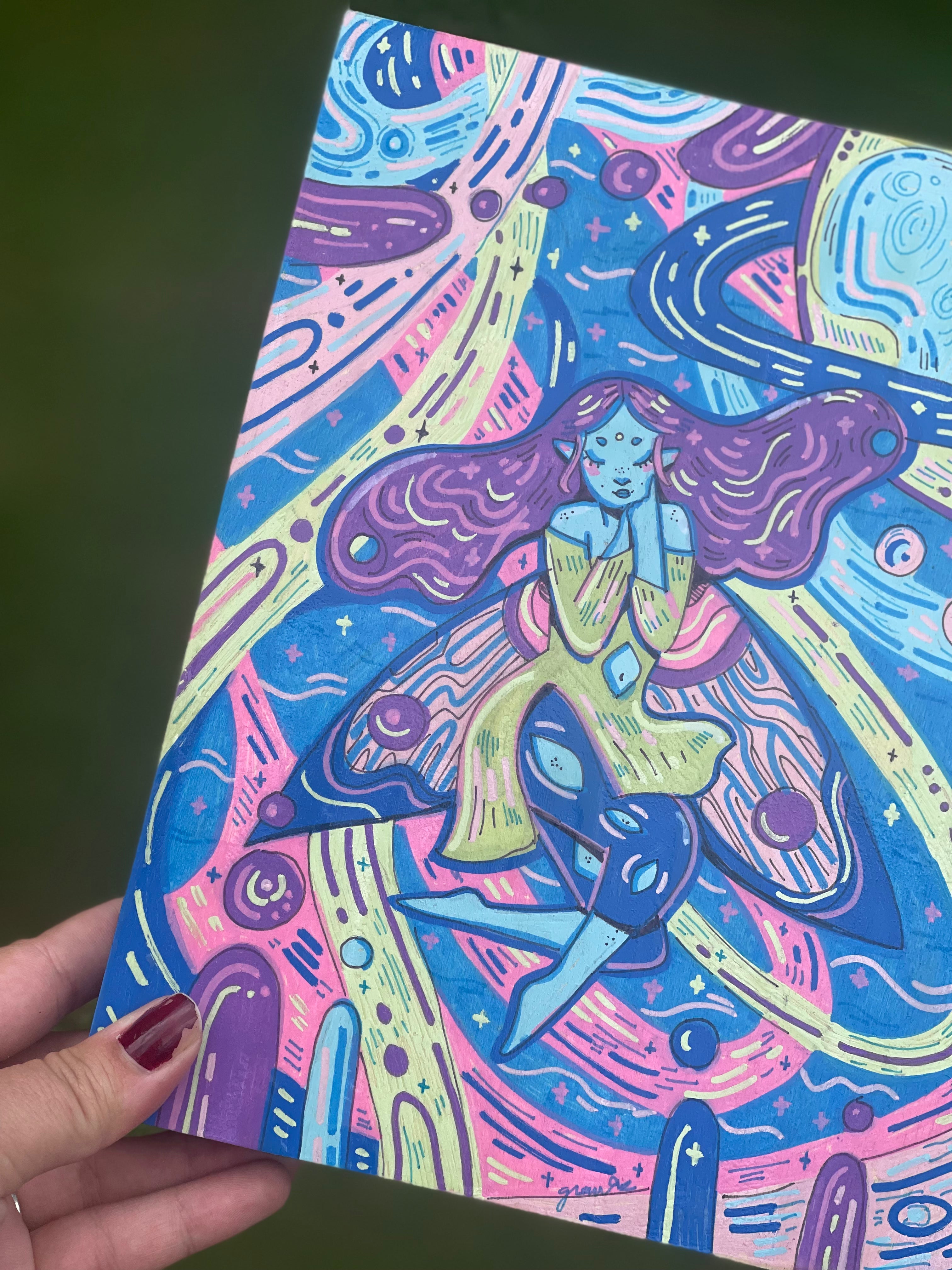 Space Girl Originale painting