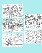 Happy Frogs Coloring book