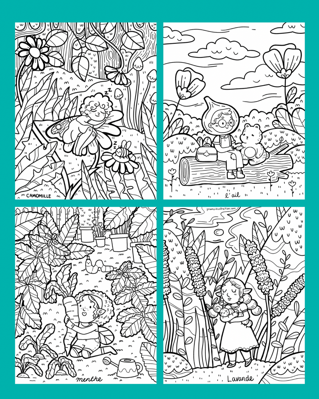 Fée & Flore Coloring Book