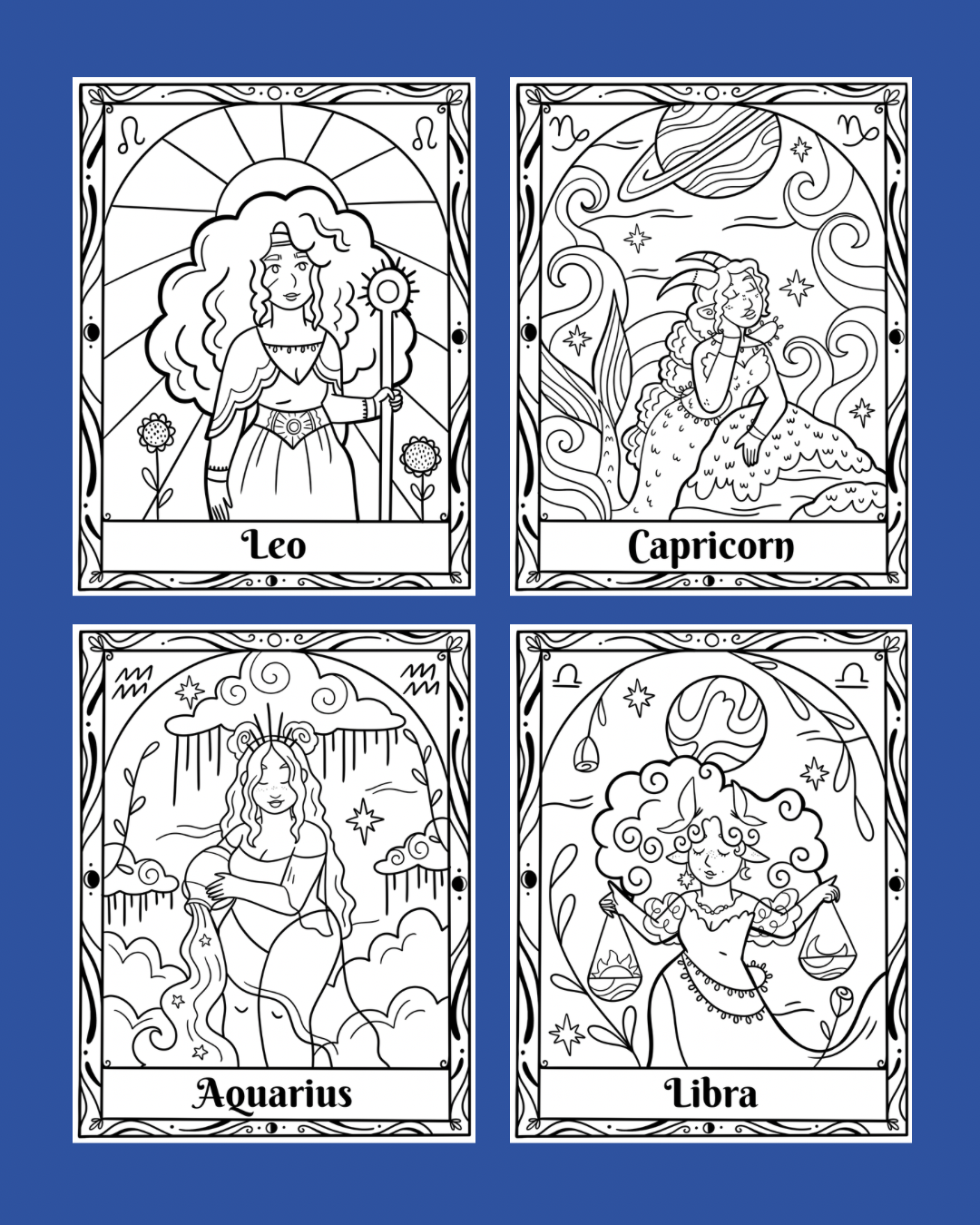 Zodiac Signs Coloring book