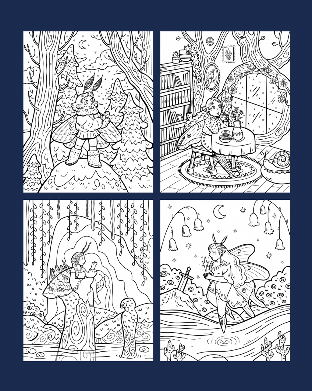 Fae & Moth Coloring Book