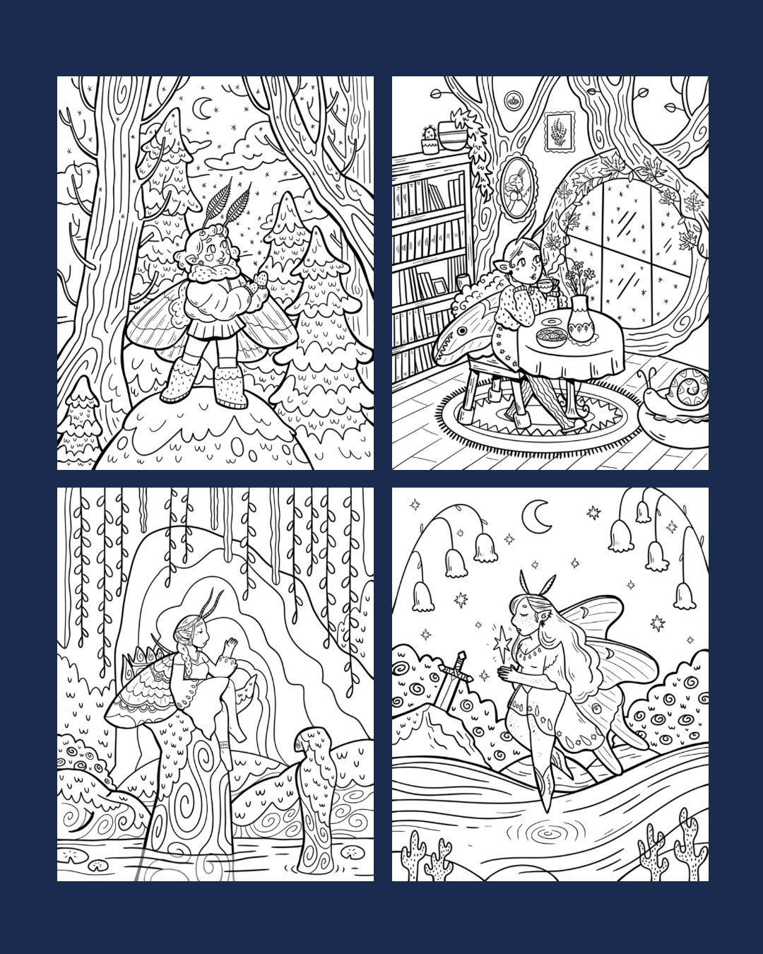 Fae & Moth Coloring Book