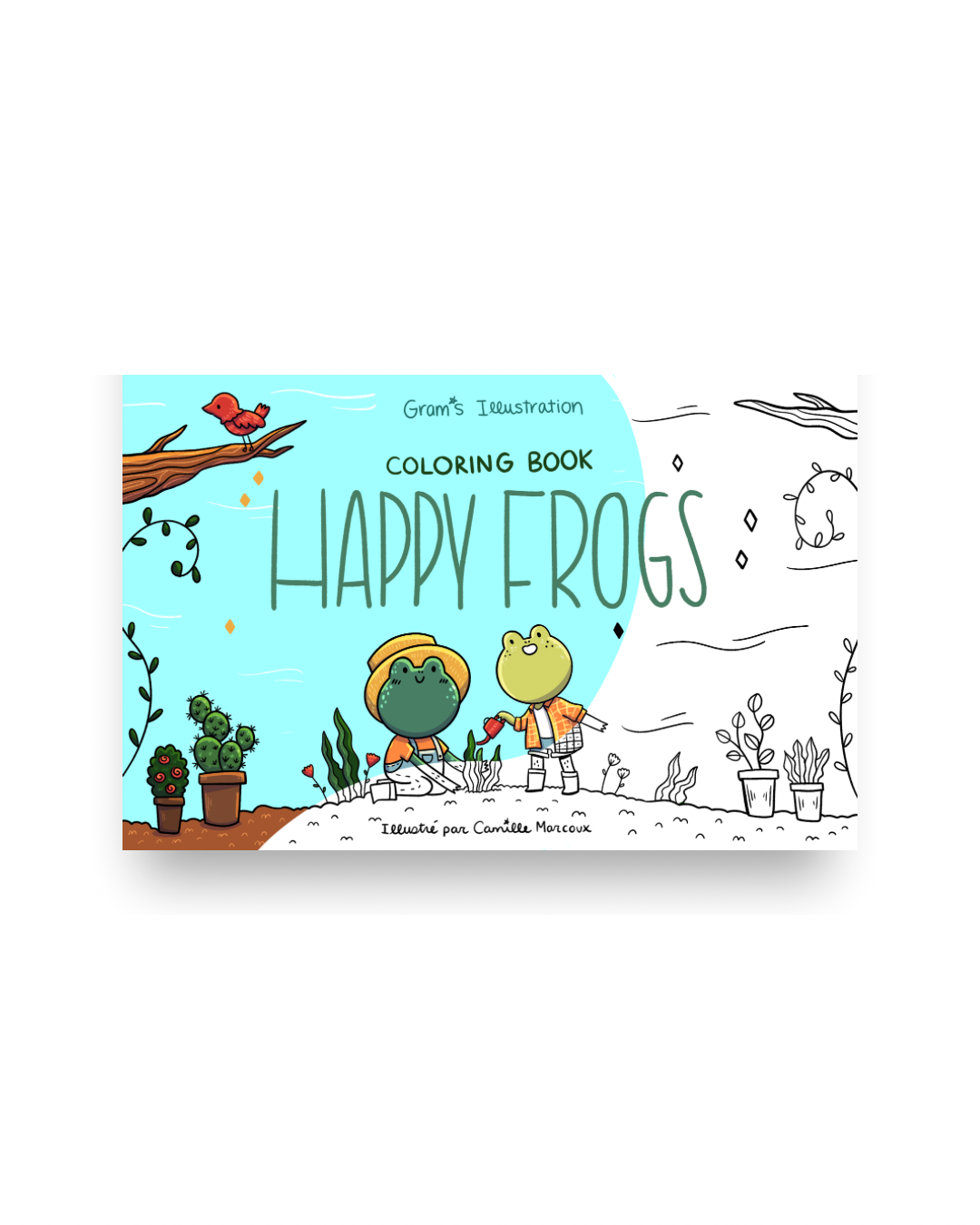 Happy Frogs Coloring book