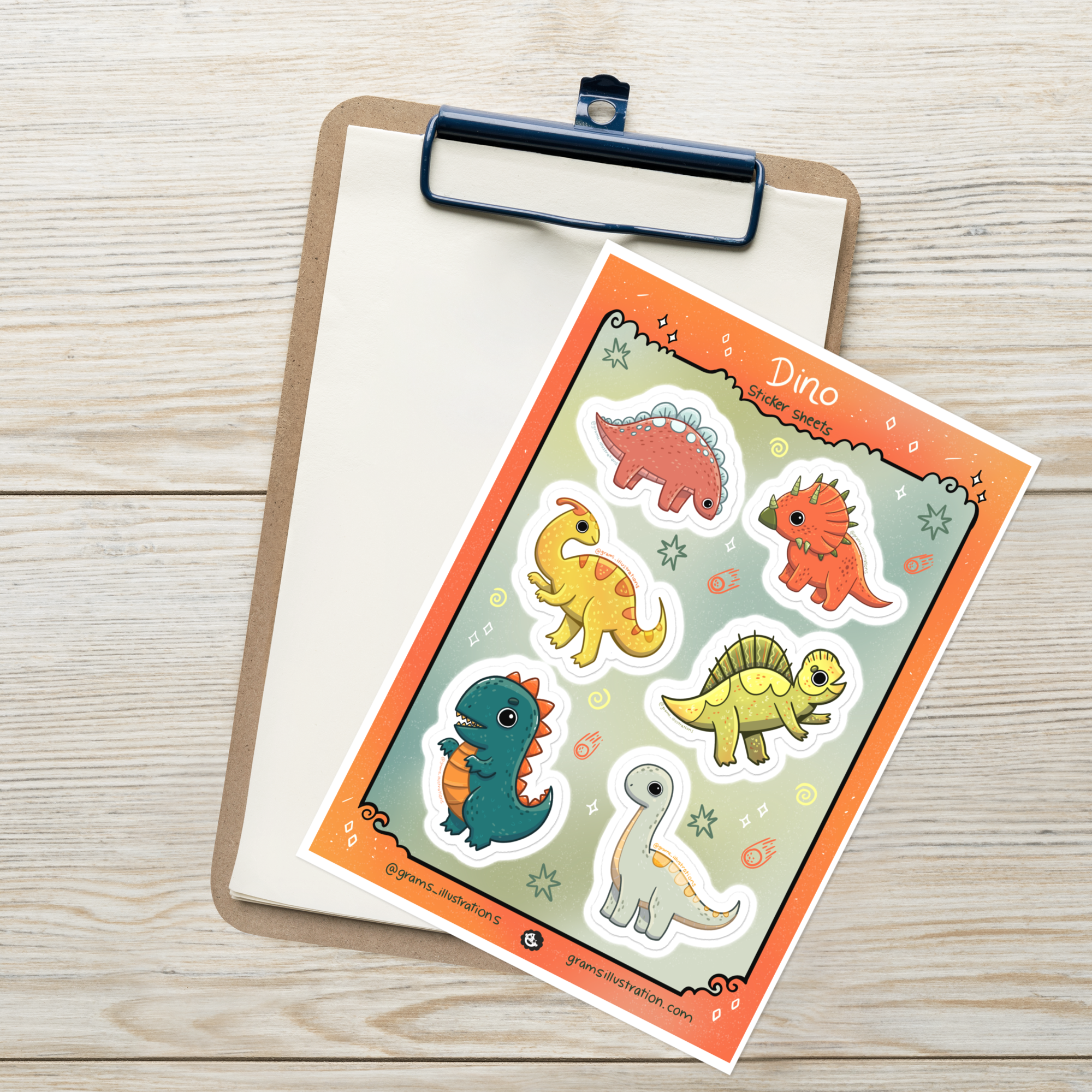 Dinosaur Sticker Sheet