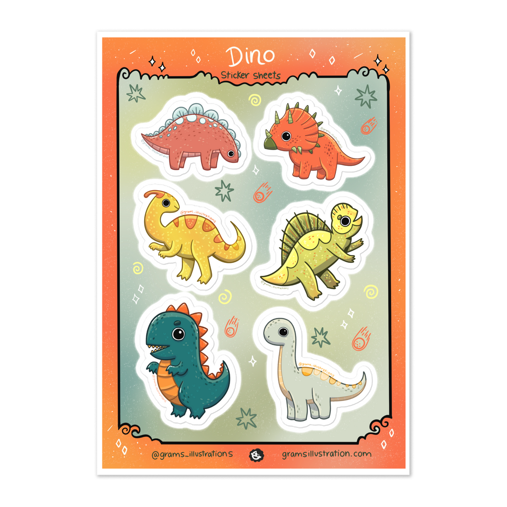 Dinosaur Sticker Sheet