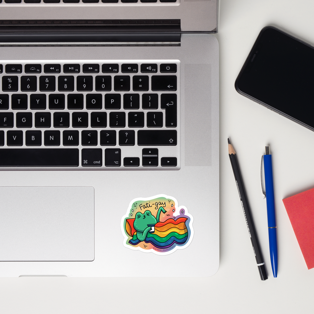 Fati-gay Frog Sticker