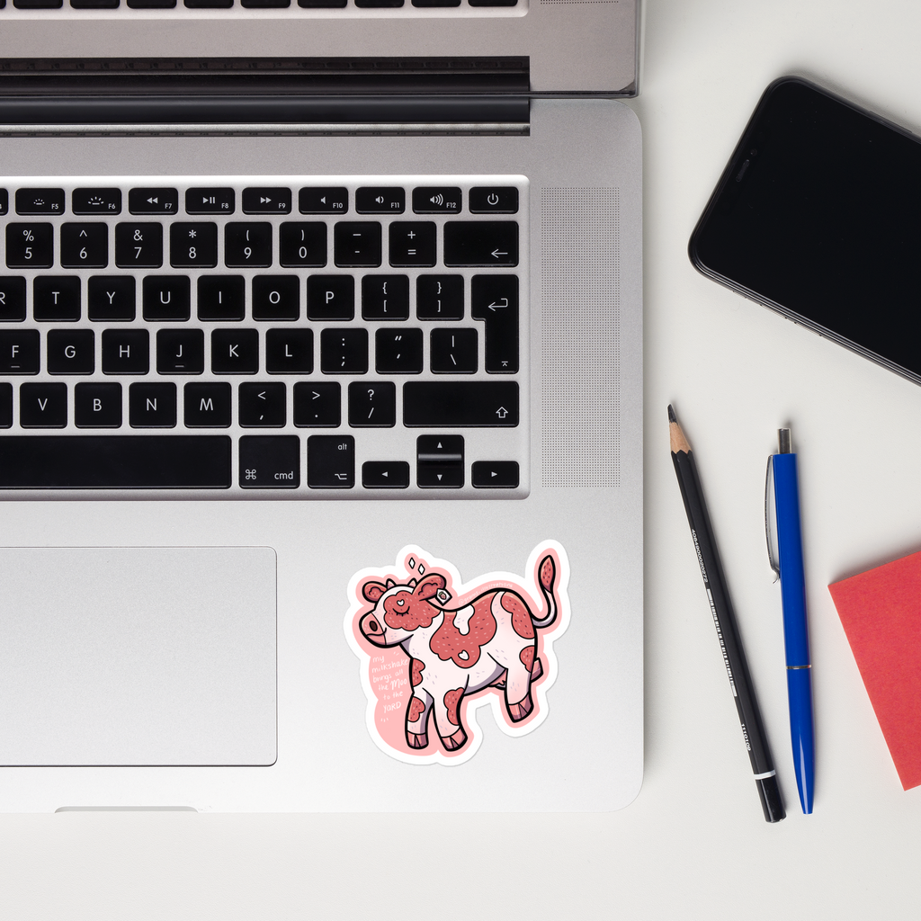 Strawberry Cow Sticker