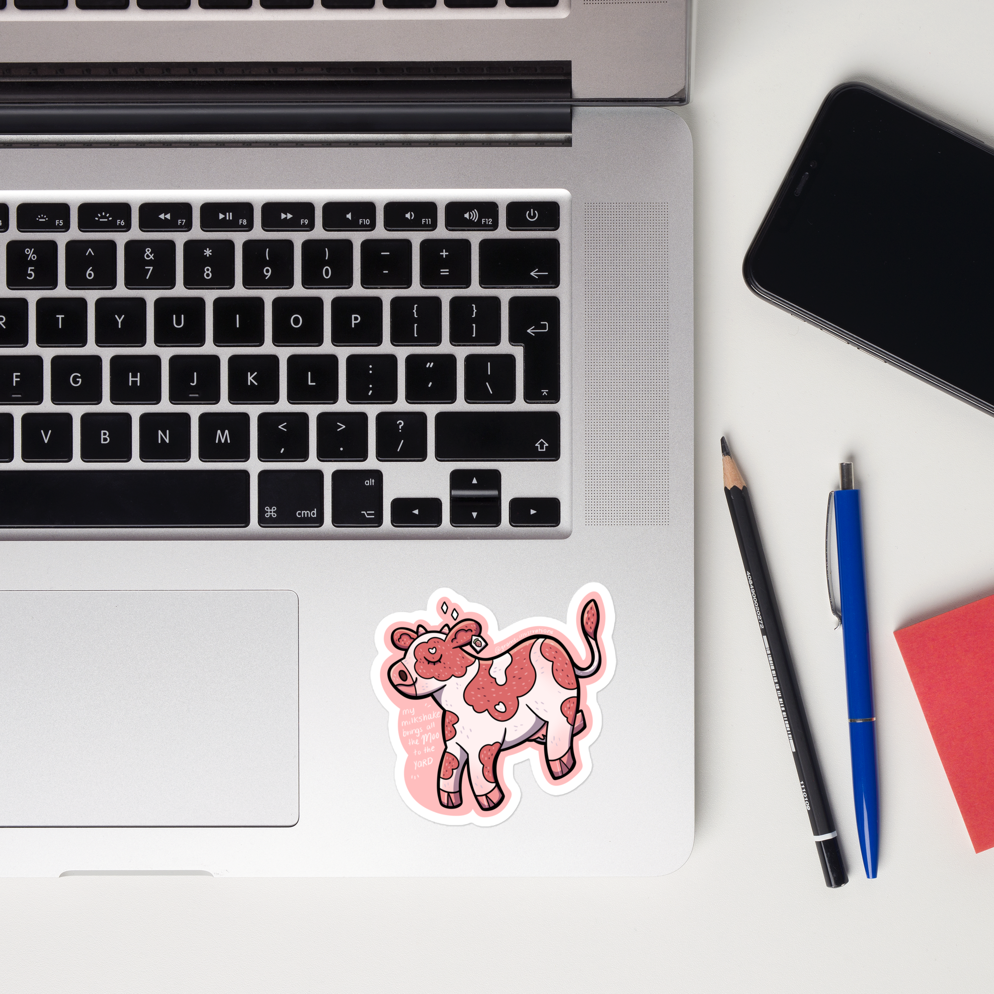 Strawberry Cow Sticker