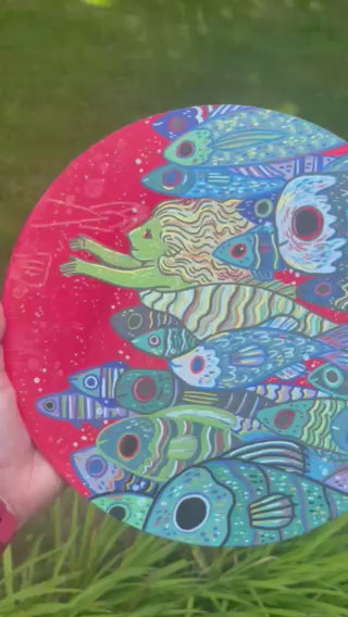 Mermaid & Fishes Original Painting