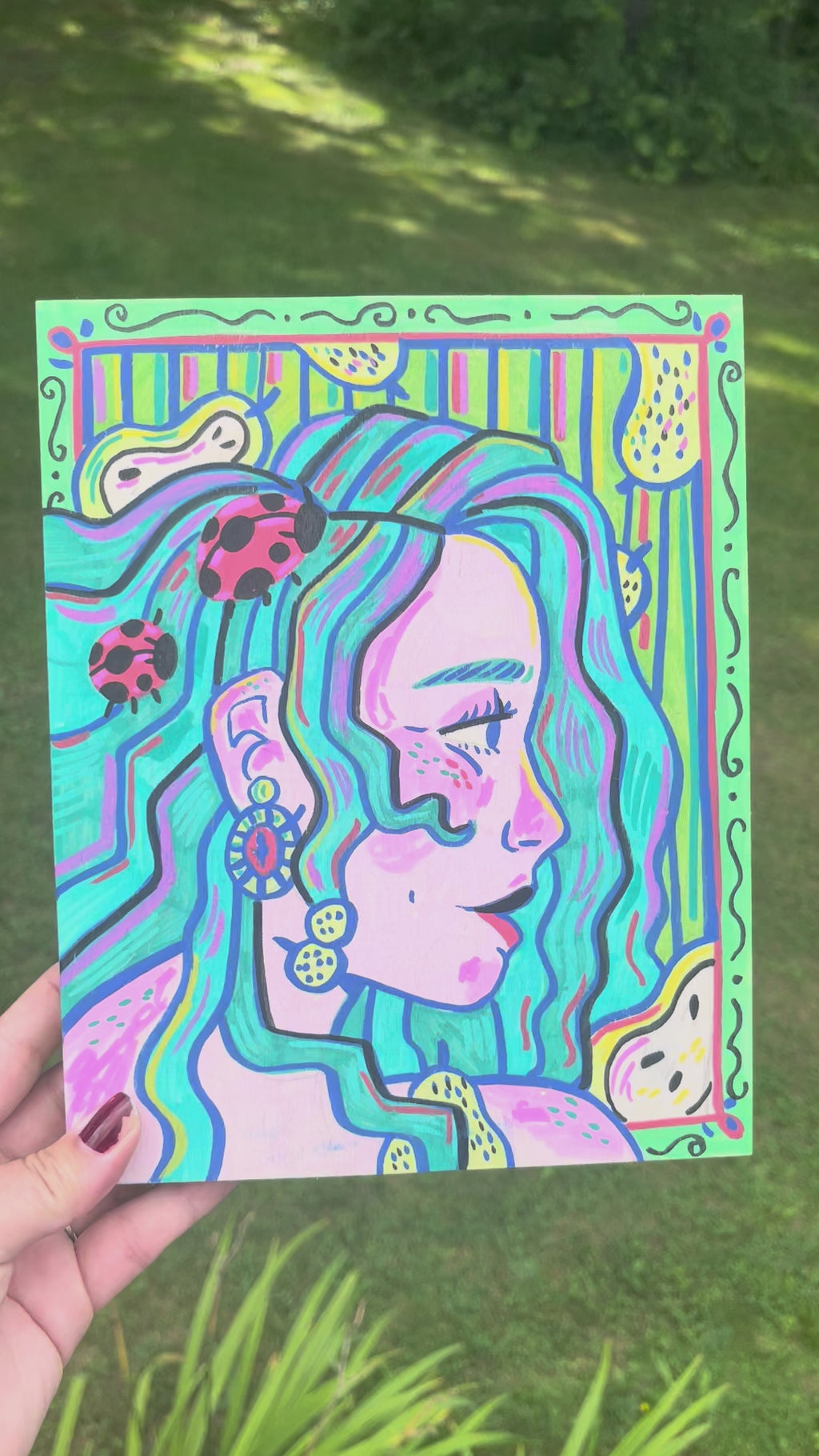 Lady Coccinelle Original Painting